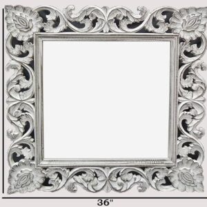 Wooden Handicraft Wall Panel with Wall Mirrors | Wall Mounted Mirrors | Wall D?cor | Wall Panel | Wall Frame |Mirror Frame | Hallway | (Size ? 36×36 Inch)