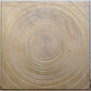 Wooden Wall Panel | Wall Mounted Frame | Wall Decor | Wall Panel | Wall Frame | Hallway | White Gold (Size – 48×48 Inch)