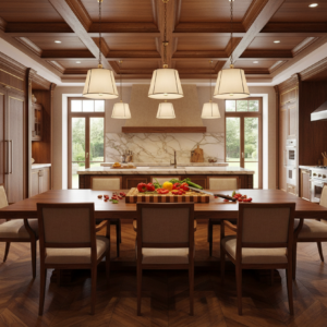 End Grain Wooden Cutting Board, Checkered Pattern, Two-Tone Hardwood Kitchen Chopping Block (S)