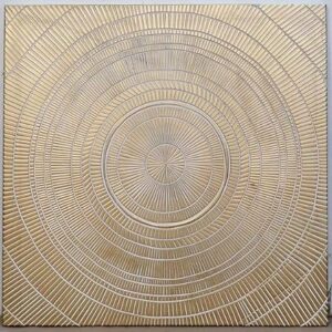 Wooden Wall Panel | Wall Mounted Frame | Wall Decor | Wall Panel | Wall Frame | Hallway | White Gold (Size – 48×48 Inch)